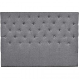Tête de lit capitonnée  Déco - 180 cm - Gris - En tissu