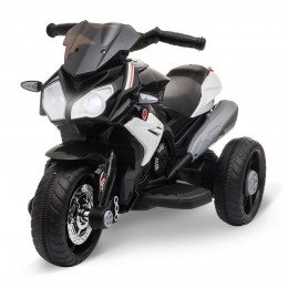 Moto électrique pour enfants 3 roues 6 V 3 Km/h effets lumineux et sonores noir