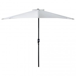 Demi parasol, parasol de balcon 5 entretoises aluminium polyester 2,69L x 1,38l x 2,36H m crème