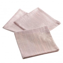 Lot 3 serviettes de table 40x40cm Elegancia rose