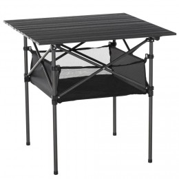 Table pliante table de camping table de jardin filet rangement + sac transport plateau alu. châssis métal époxy noir