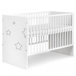 TINO Lit bébé à barreaux avec motifs étoiles 120X60