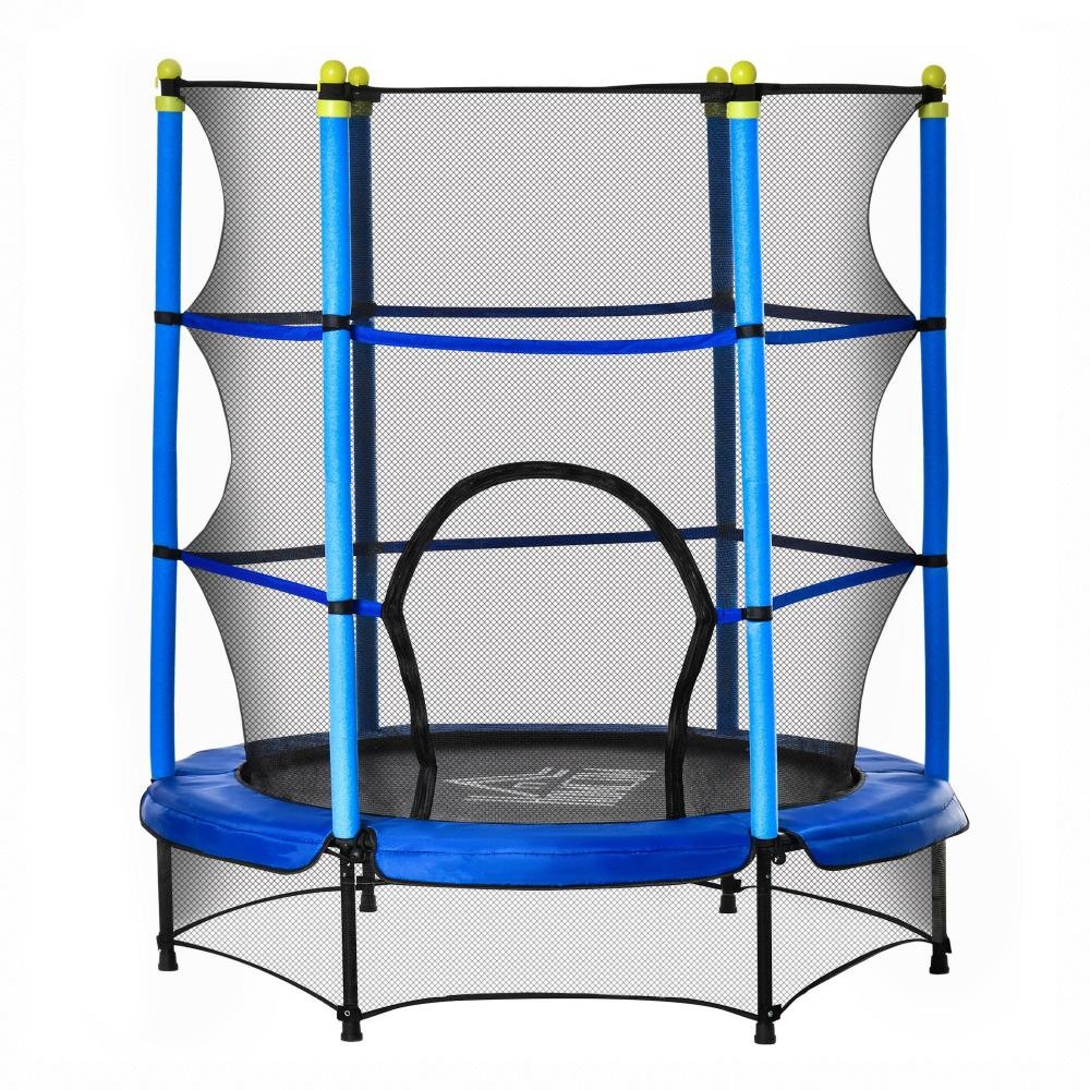 Trampoline avec filet de sécurité, trampoline extérieur avec panier de  basket-ball, tapis de saut robuste et rembourrage à ressort pour enfants et  adultes, sac de rangement et échelle