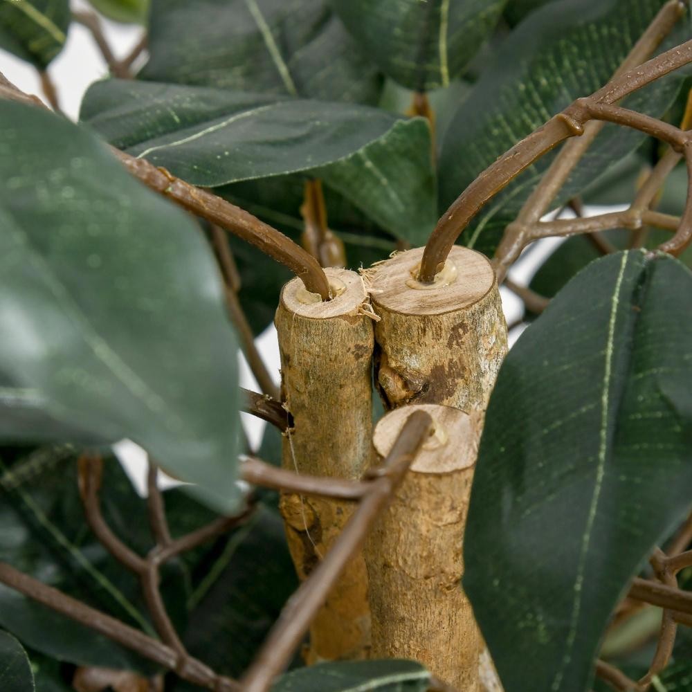 Arbre artificiel plante artificiel ficus hauteur 1,5 m tronc branches liane  lichen feuilles grand réalisme pot inclus - Vase et plante artificielle -  Objet décoratif - Décoration
