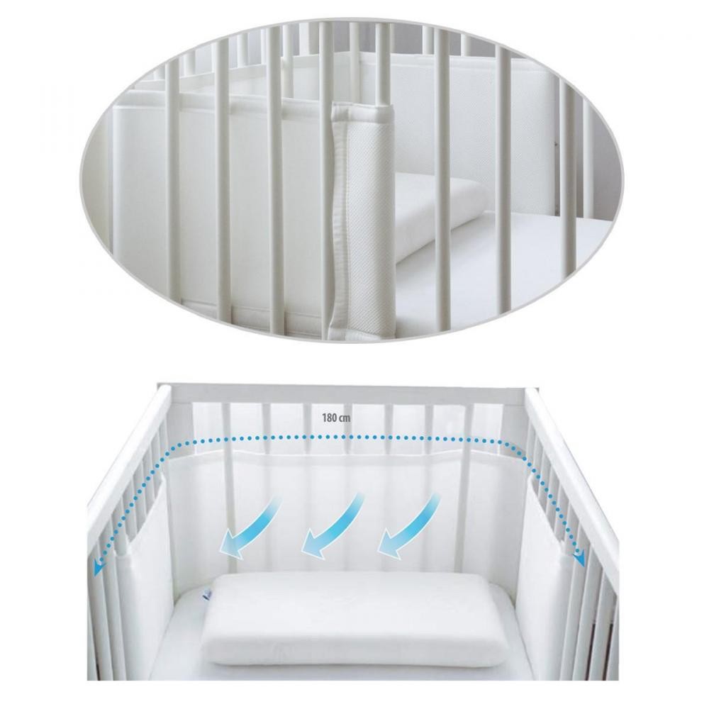 BUMP AIR Tour de lit bébé respirant protection de barreaux 180 cm