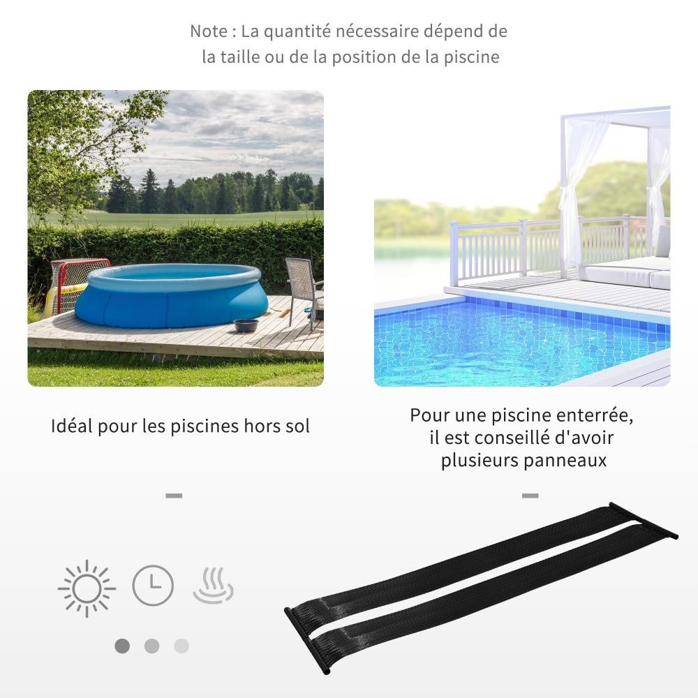 chauffage solaire pour piscine hors sol. + 3 à 5°c plus chaud dans l'eau -  Achat/Vente chauffage piscine pas cher 