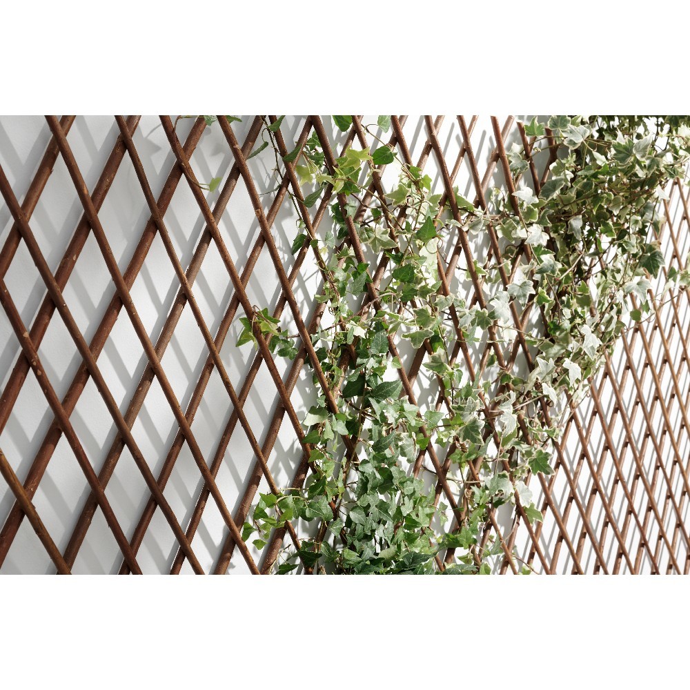 Treillis extensible en osier marron - Clôture, bordure et brise vue -  Aménagement de jardin - Jardin et Plein air | GiFi