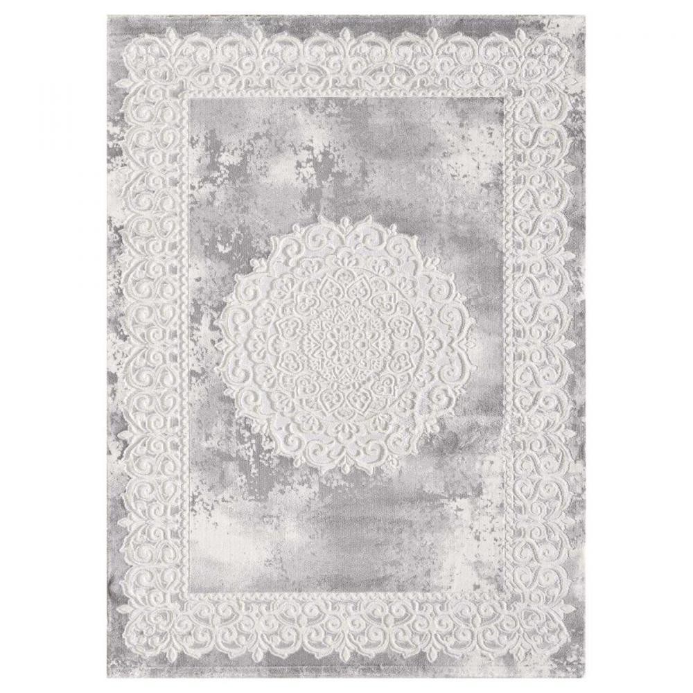 Tapis en Mélange de polyester Gris 120x160 cm Tapis à dégradé rectangulaire  de salon et chambre