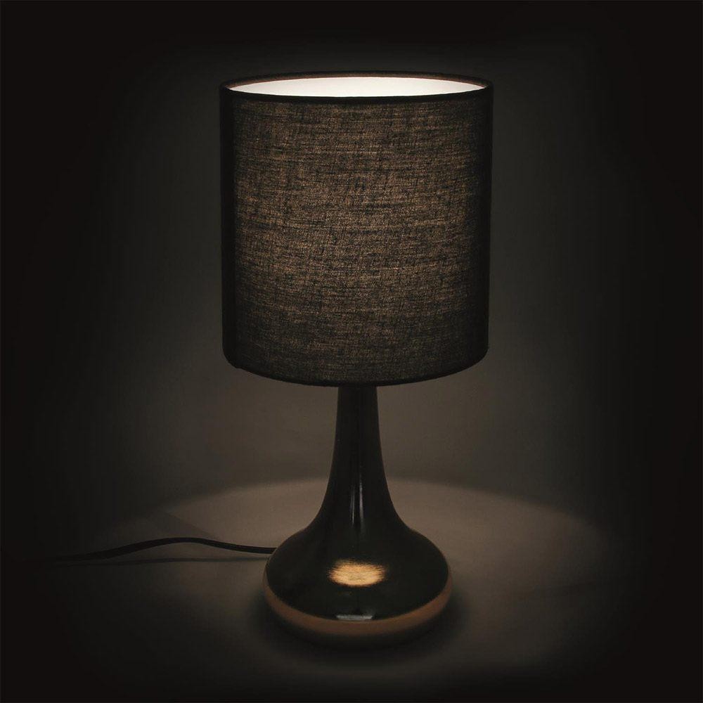 Lampe à poser touch dorée noir - Lampe à poser - Luminaire - Décoration