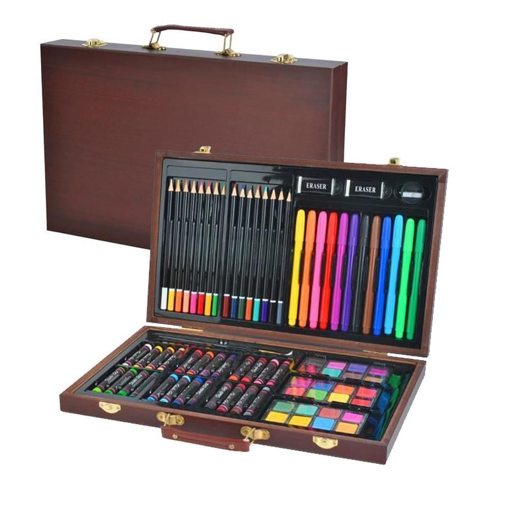 Mallette crayons coloriage coffret dessin 81 pièces - Dessin